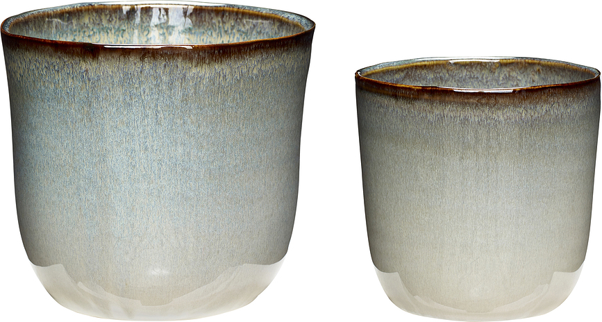 Hübsch Cache-pots 670810, Lot de 2