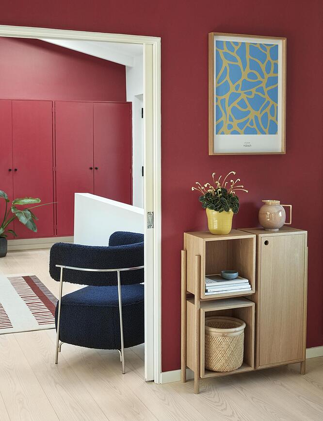 Hübsch Cache-Pots céramiques, jaunes, Lot de 2