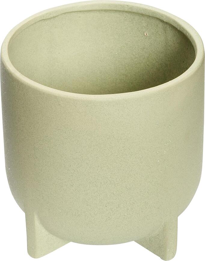 Hübsch Cache-pots sur pieds, verts, Lot de 2