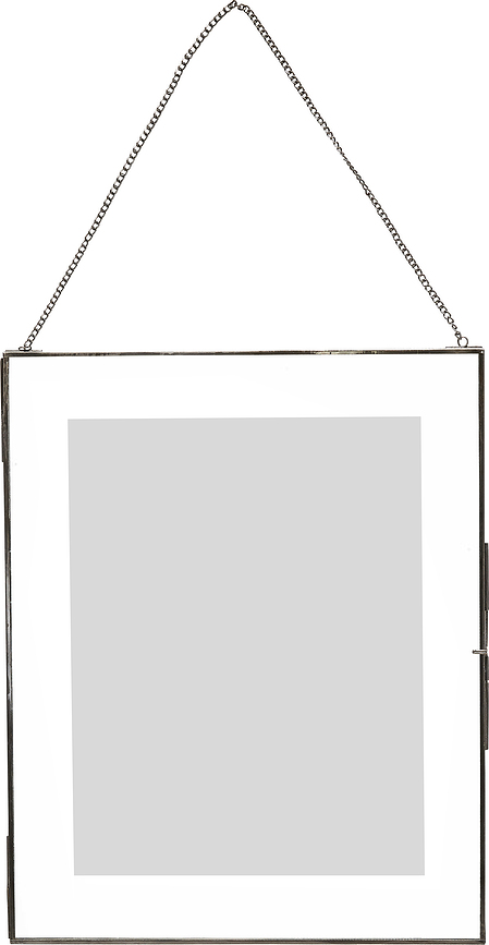 Hübsch Cadre Photo à suspendre avec chaîne, 41 x 51 cm, noir