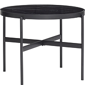 Hübsch Coffee table spherical black glass topped