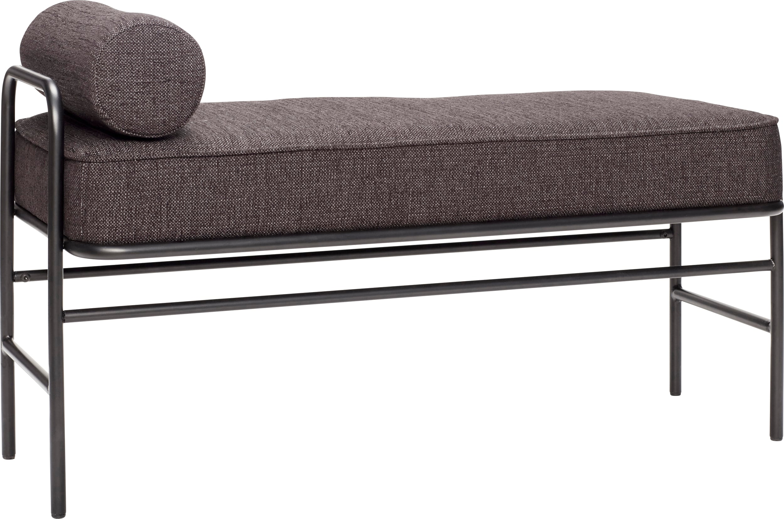 Hübsch Couchtisch schwarz mit einem Kissen