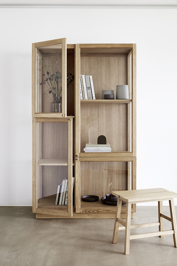 Hübsch Δοχεία με καπάκι, γκρι, 2 τμχ