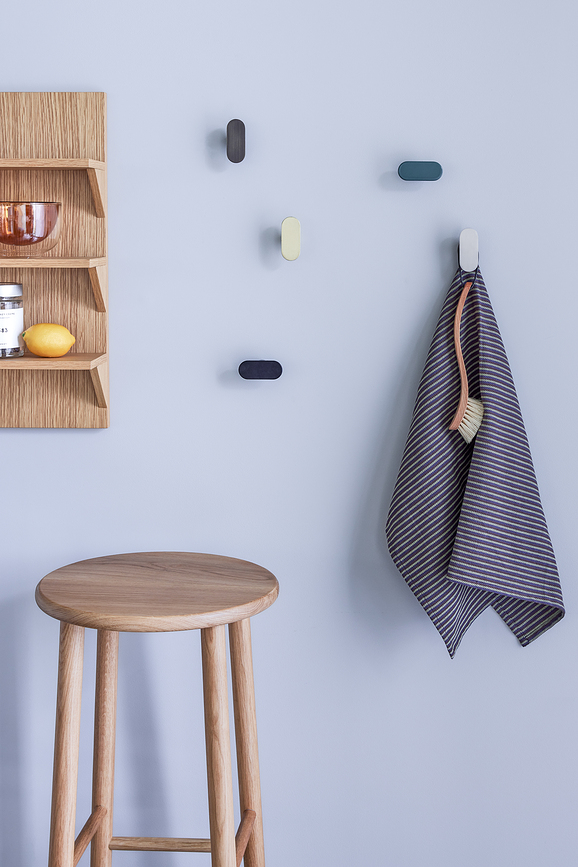 Hübsch Enojni obešalnik, zlat, kovina