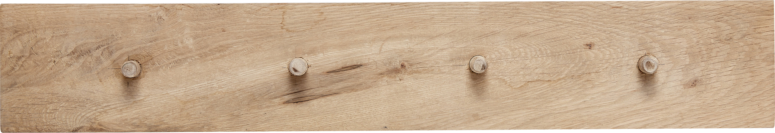Hübsch Garderobenleiste aus Holz 4 kleine Haken