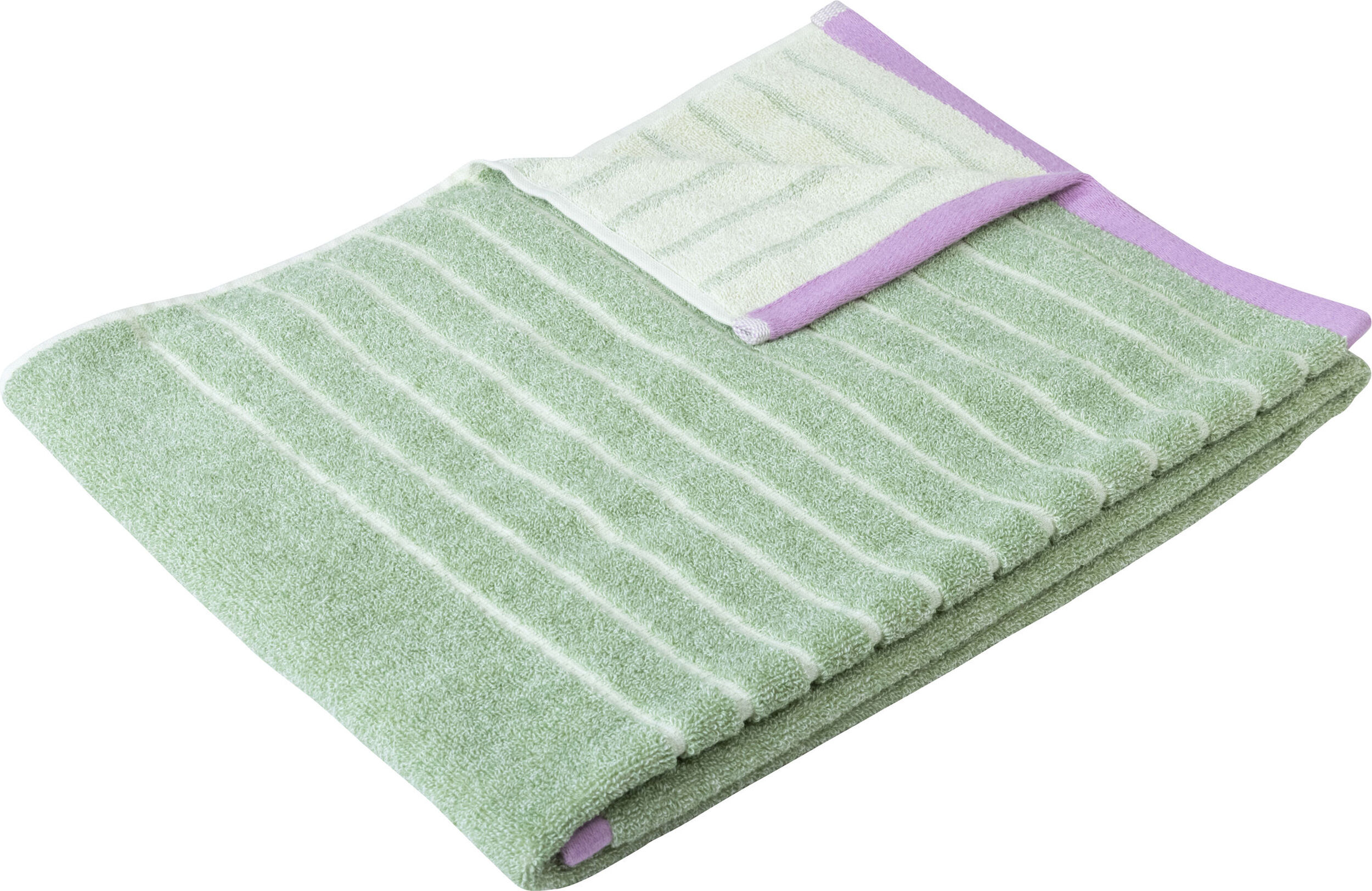 Hübsch Handtuch 50 x 100 cm grün-rosa