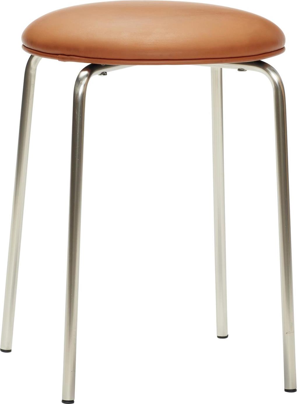 Hübsch Hocker 48 cm braun mit Metallbeinen