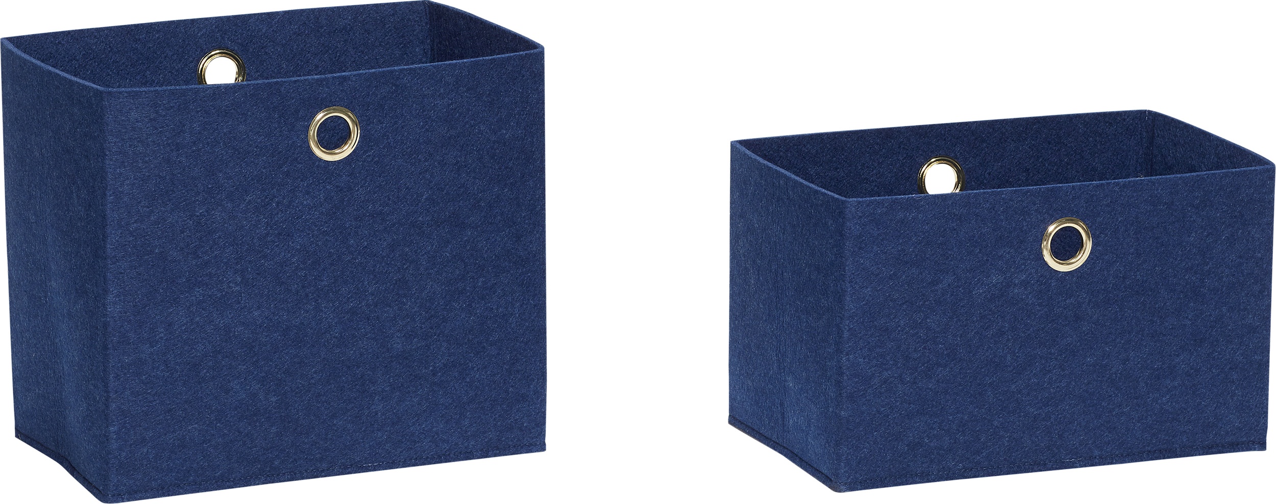 Hübsch Korb blau aus Filz 2 St.