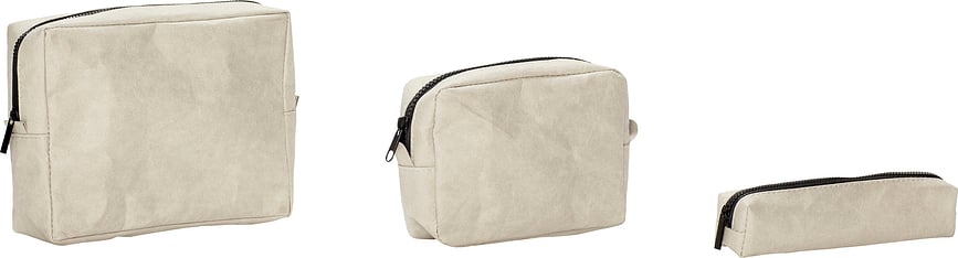 Hübsch Kosmetiktasche beige 3 St.