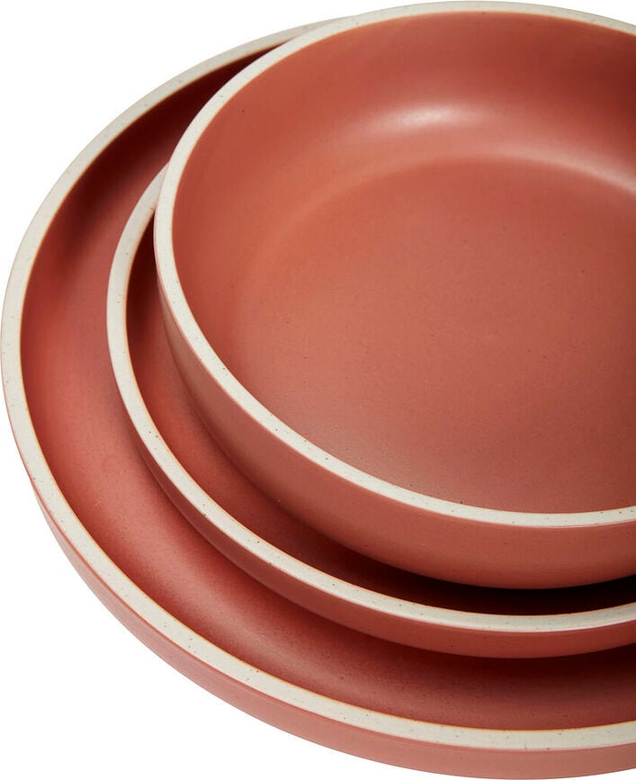 Hübsch Krožniki, keramični, bež, 3 kosi