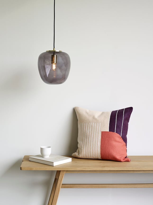 Hübsch Viseća Lampa 30 cm bijela staklena