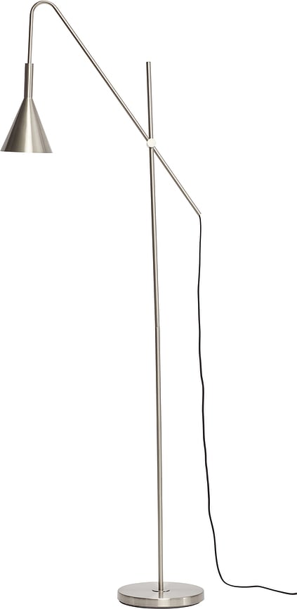 Hübsch Lampadaire, argenté, en métal