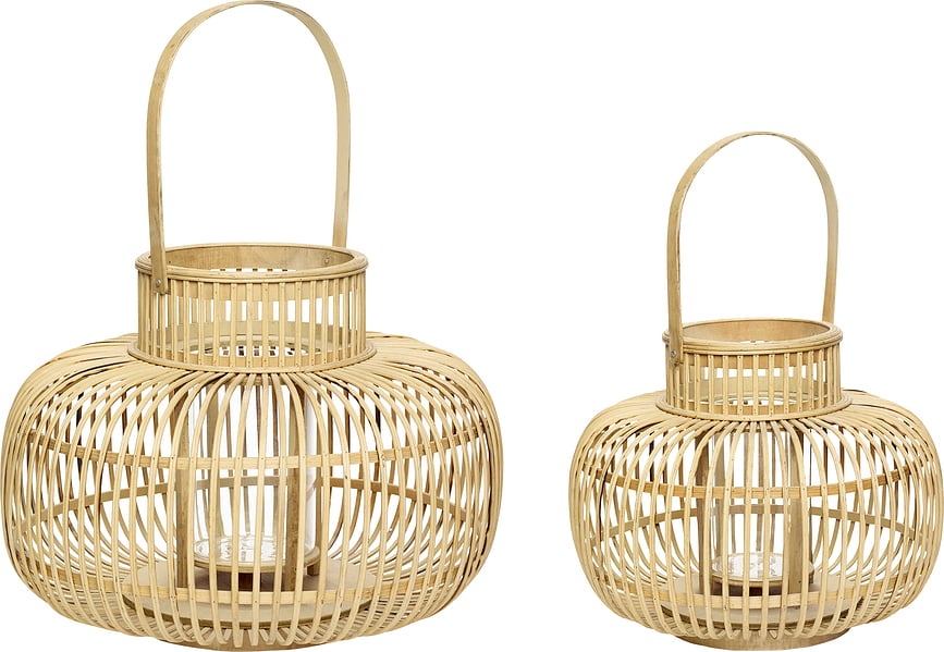 Hübsch Lampion 30804 prirodno drvo 2 kom.