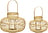Hübsch Lampion 30804 prirodno drvo 2 kom.