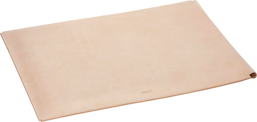 Hübsch Laptopetui beige Naturleder