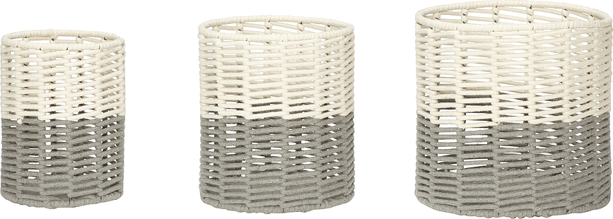 Hübsch Panier, en coton, Lot de 3