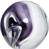 Hübsch Paperweight 10 cm ball white-violet
