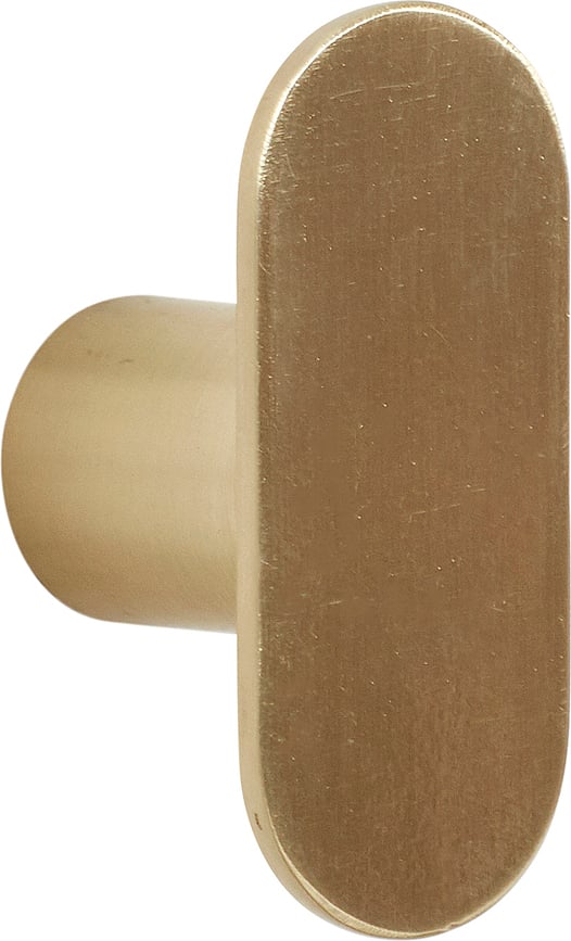 Hübsch Patère simple, dorée, métallique