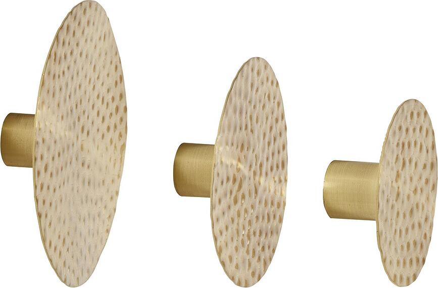 Hübsch Patères rondes, en métal, Lot de 3