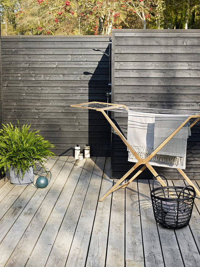 Hübsch Plaid bordeaux, à rayures, à franges