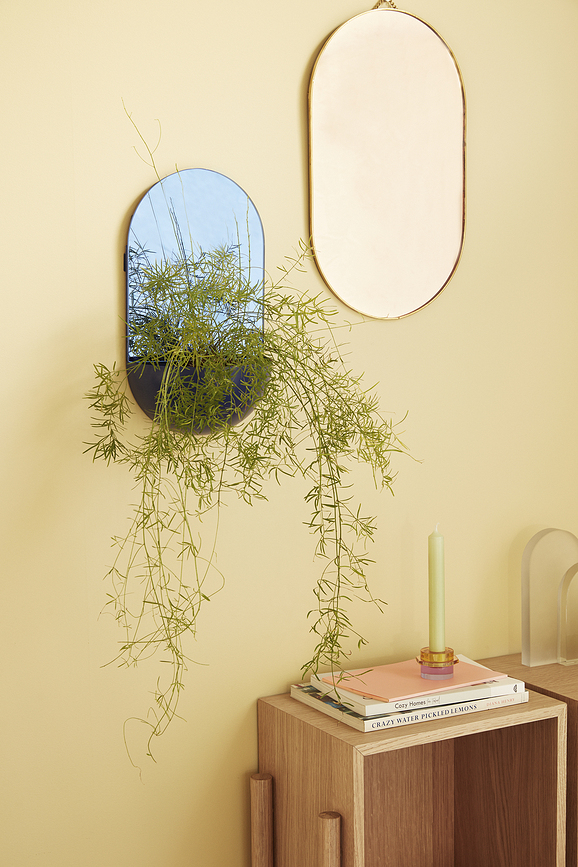 Hübsch Pot de Fleurs Suspendu, en métal, bleu