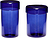 Hübsch Pot haut, en verre, bleu, Lot de 2