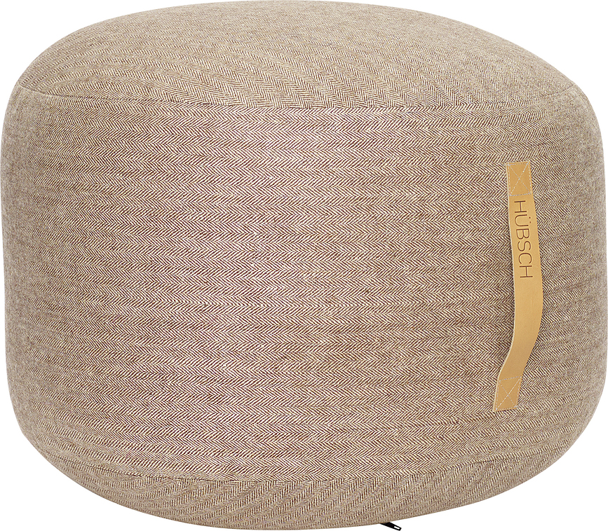 Hübsch Pouf rund beige