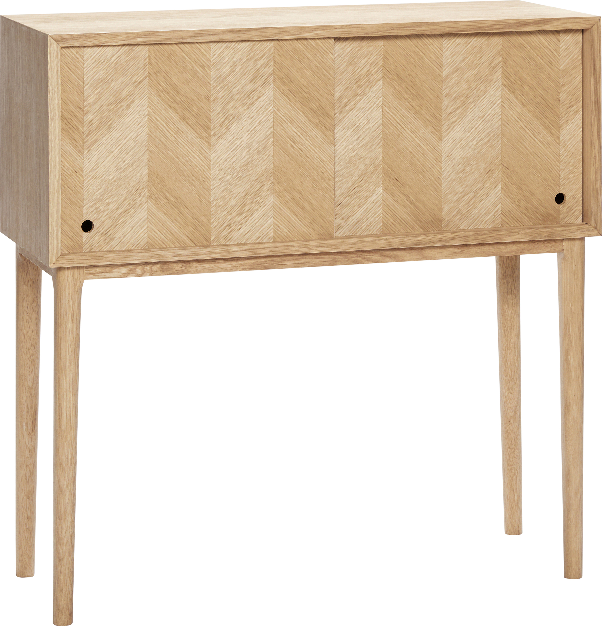 Hübsch Schrank aus Holz mit Schiebetür