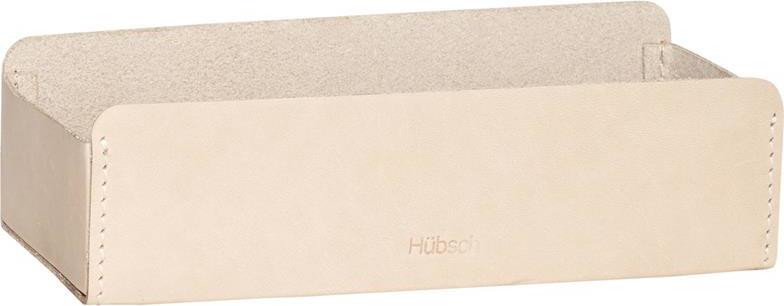 Hübsch Schreibtisch-Organizer 20 cm beige Naturleder