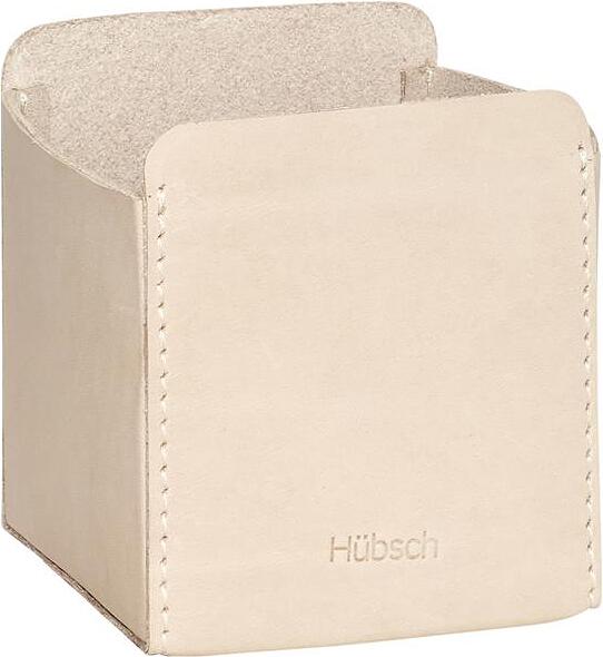 Hübsch Schreibtisch-Organizer 9 cm beige Naturleder