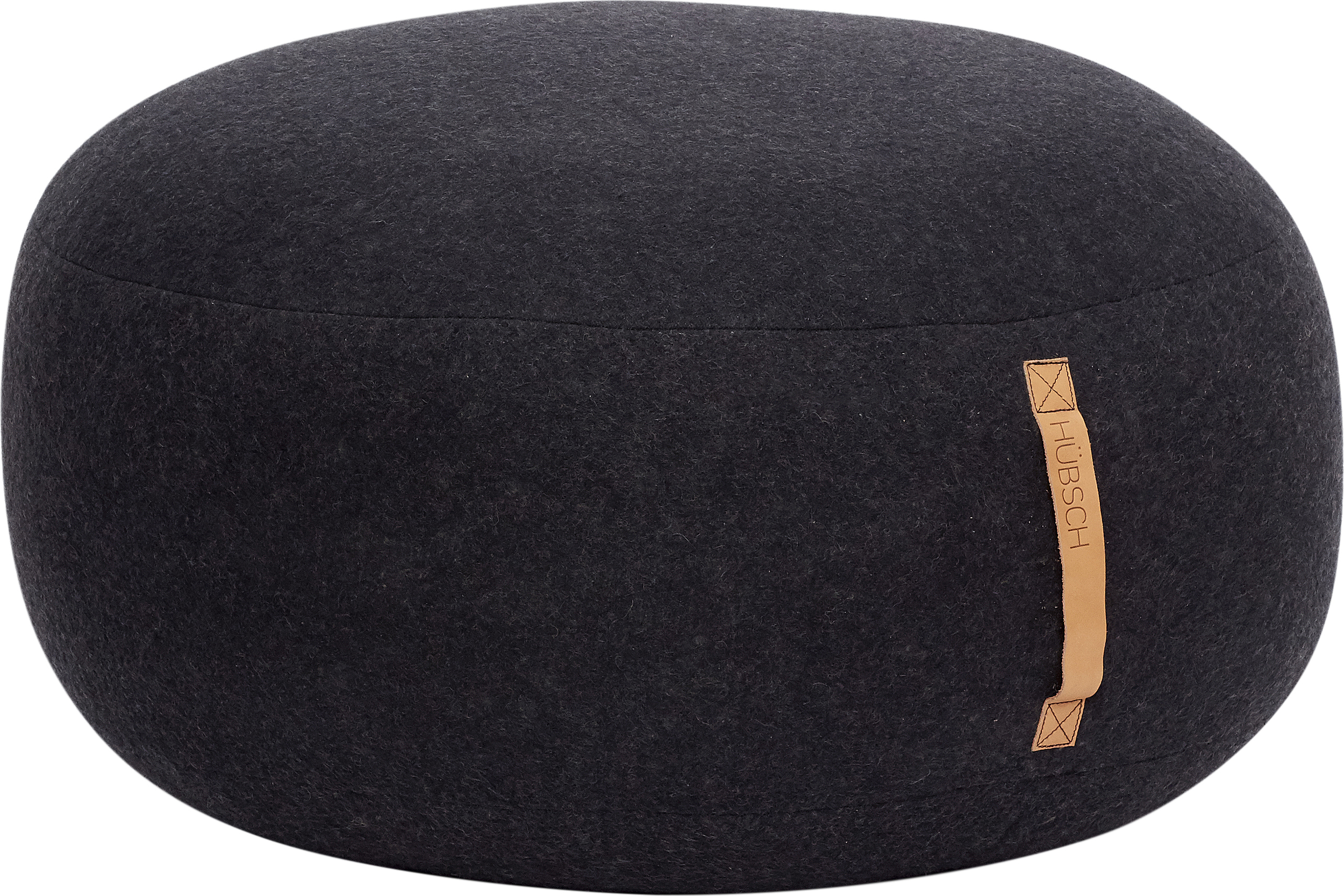 Hübsch Pouf 75 cm dunkelgrau