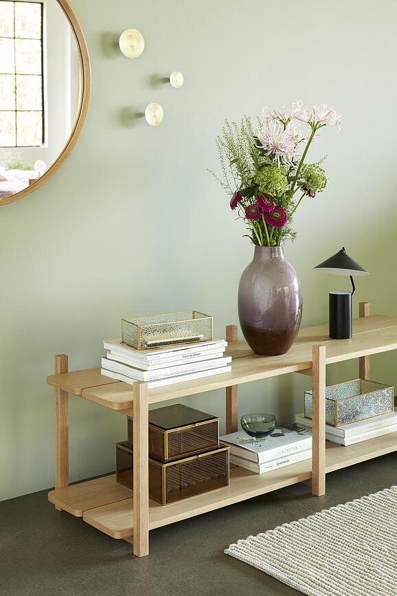 Hübsch Visoke majhne škatle za shranjevanje, rjave, steklene, 2 kosa