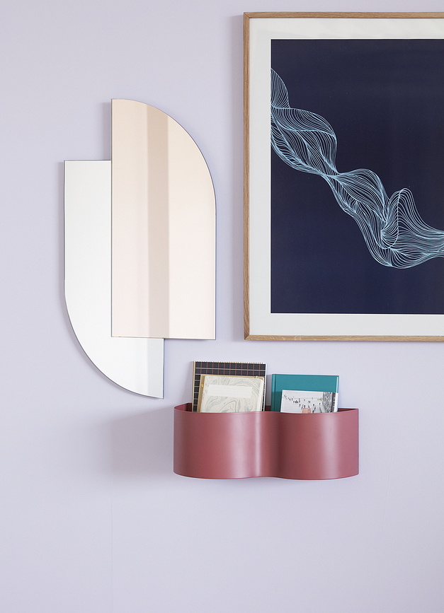 Hübsch Stalak za cvijeće zidni crveni