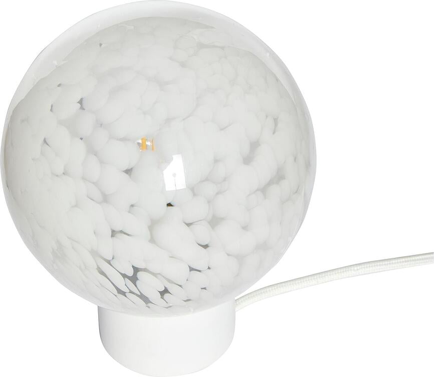 Hübsch Stolna Lampa kuglasta staklena bijela