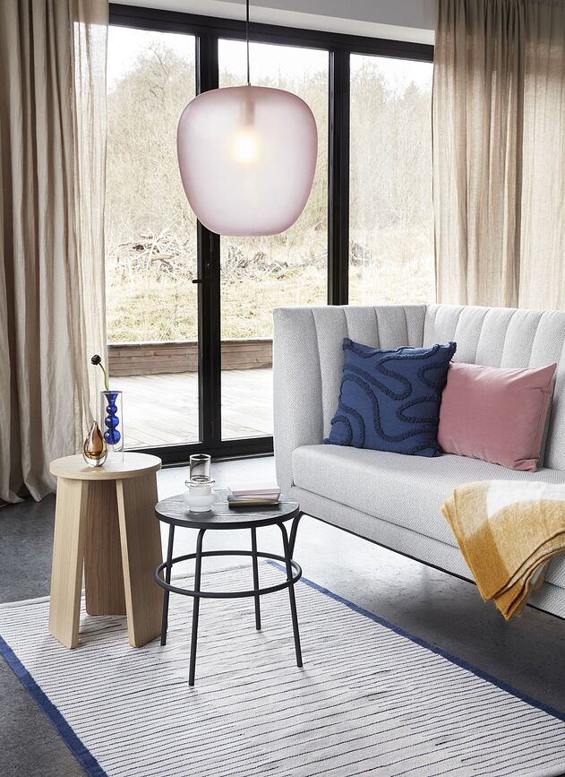 Hübsch Suspension 40 cm, grise, en verre