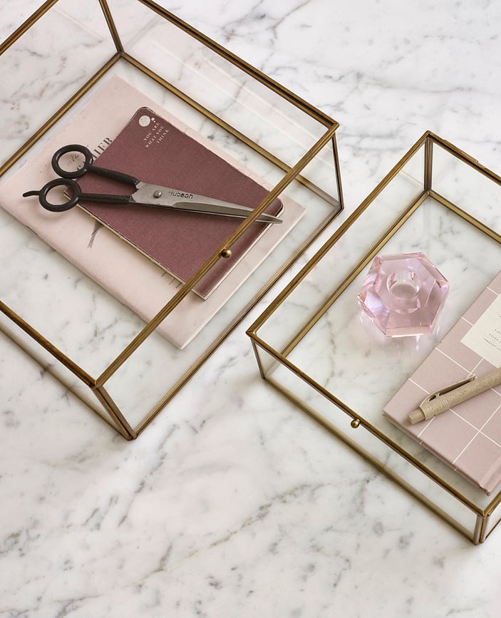 Hübsch Svečnik, kristalni, 2 kosa