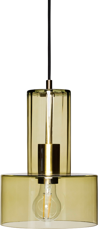 Hübsch Taklampa 27 cm, ljusgrön, glas