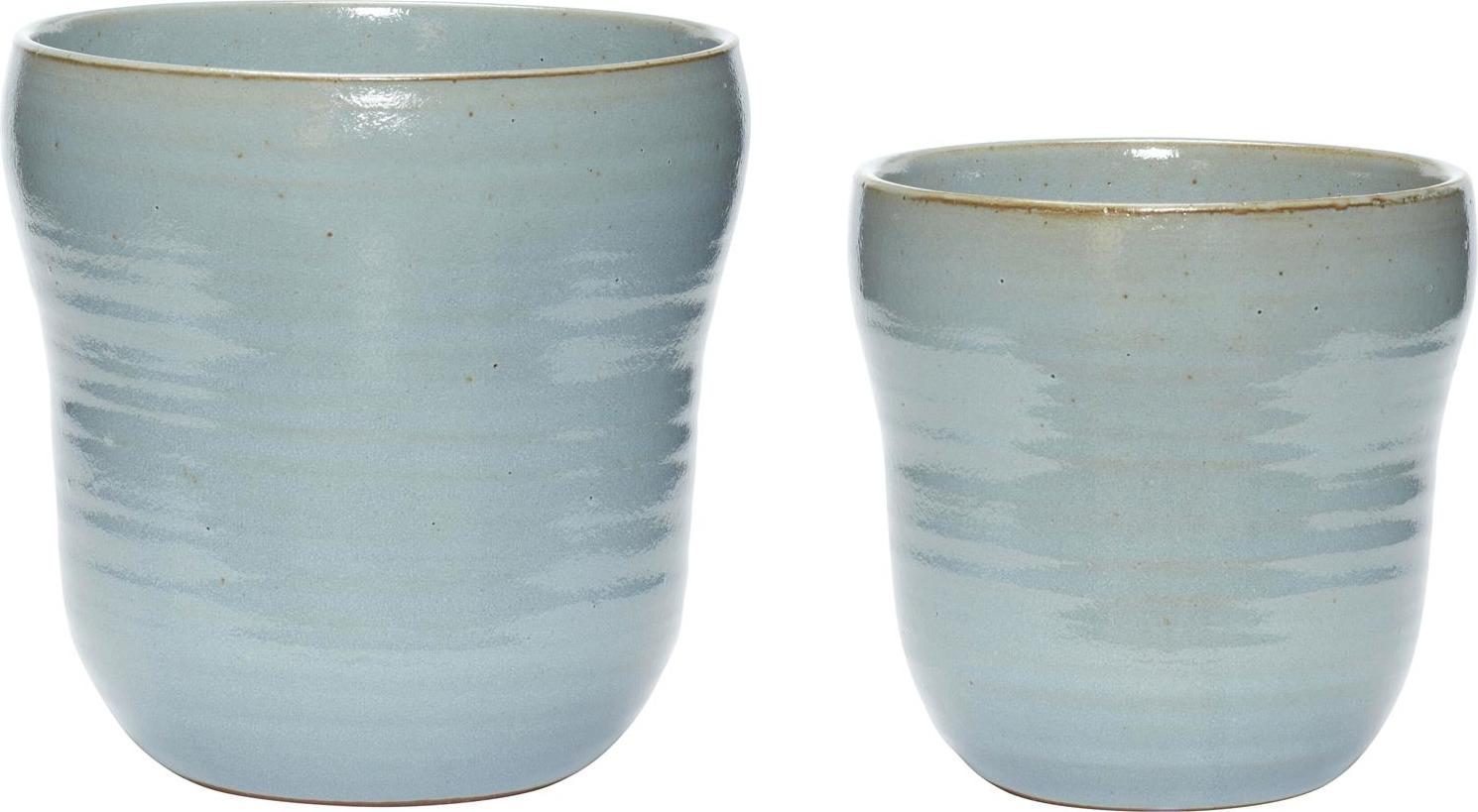 Hübsch Übertöpfe Himmelblau Aus Keramik 2 St.