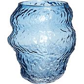 Hübsch Vase 18 cm blue glass