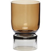 Hübsch Vase 18 cm cup amber