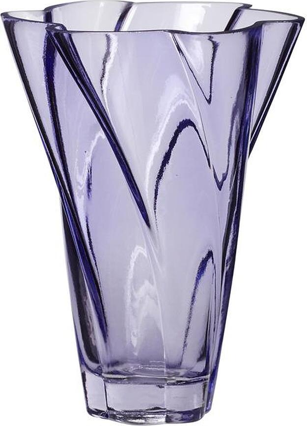 Hübsch Vase 18 cm violett aus Glas