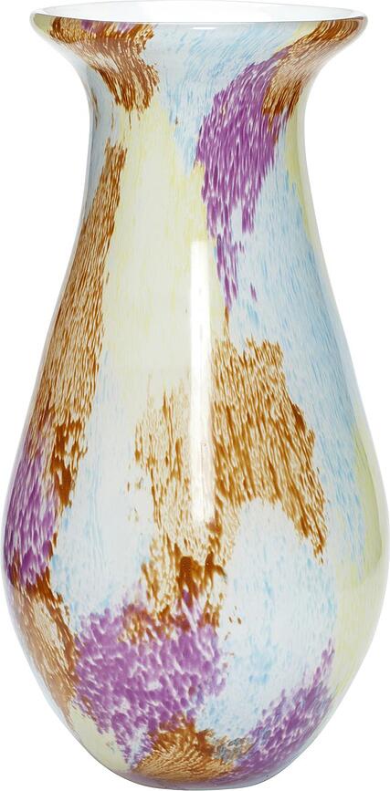 Hübsch Vase 30 cm blau-beige-lila aus Glas