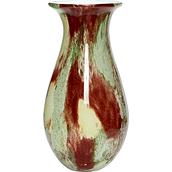 Hübsch Vase 30 cm grün-braun-gelb aus Glas