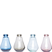 Hübsch Vase bulb glass 4 pcs