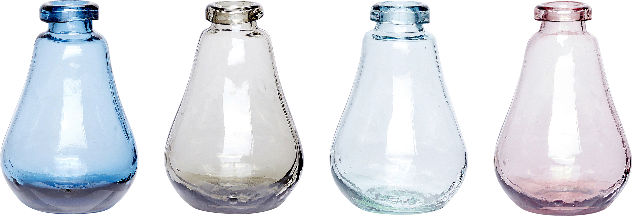 Hübsch Vase Glühbirne aus Glas 4 St.