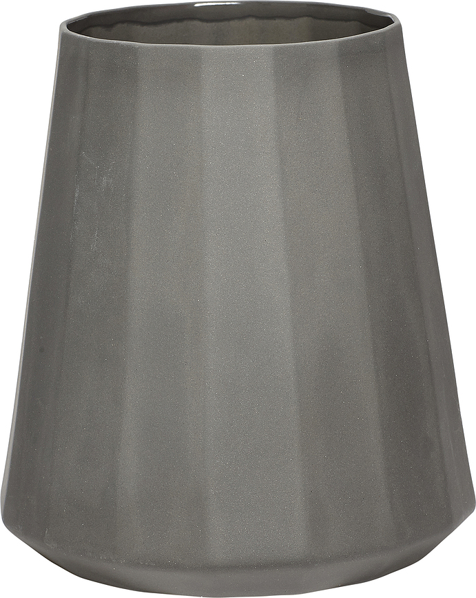 Hübsch Vase grey pleated