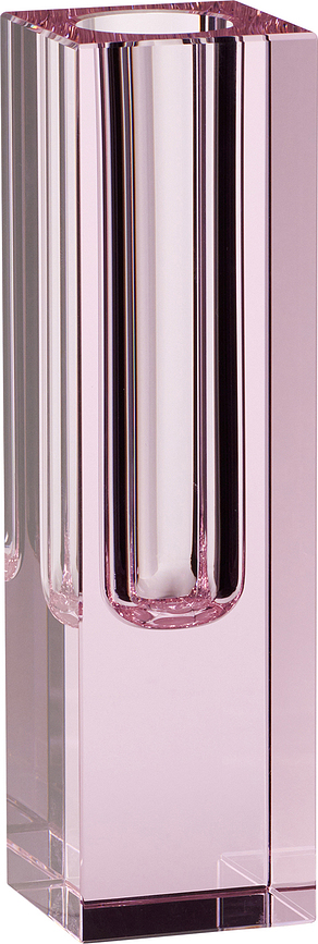 Hübsch Vase rectangulaire, en verre, rose