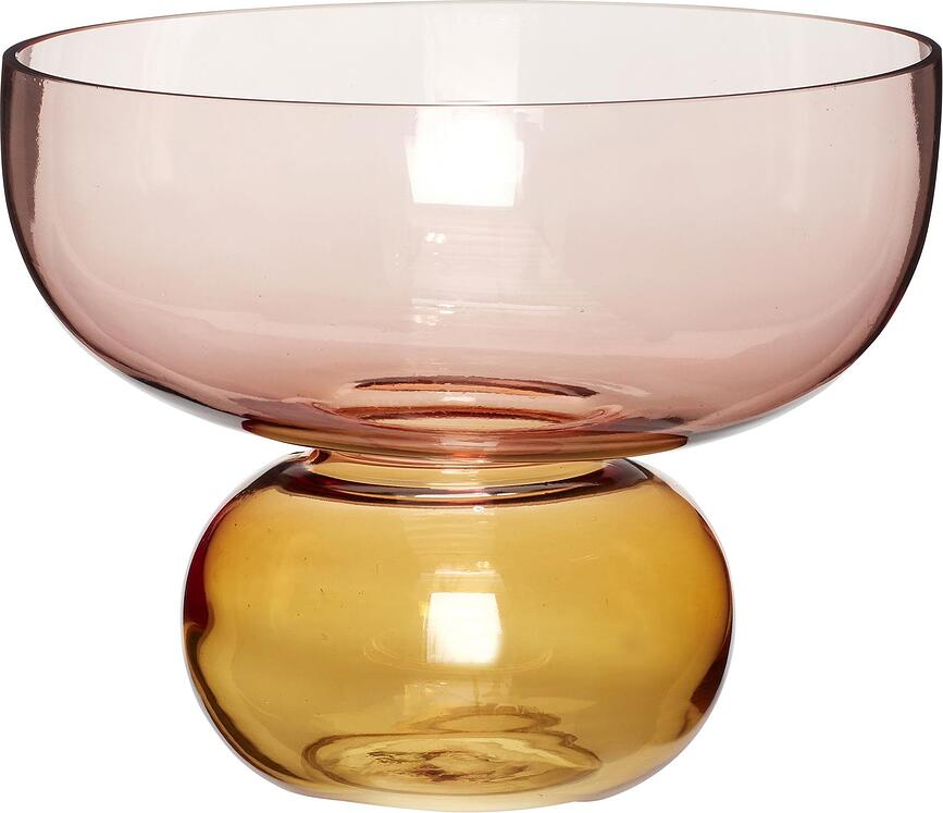 Hübsch Vase rosa-orange aus Glas