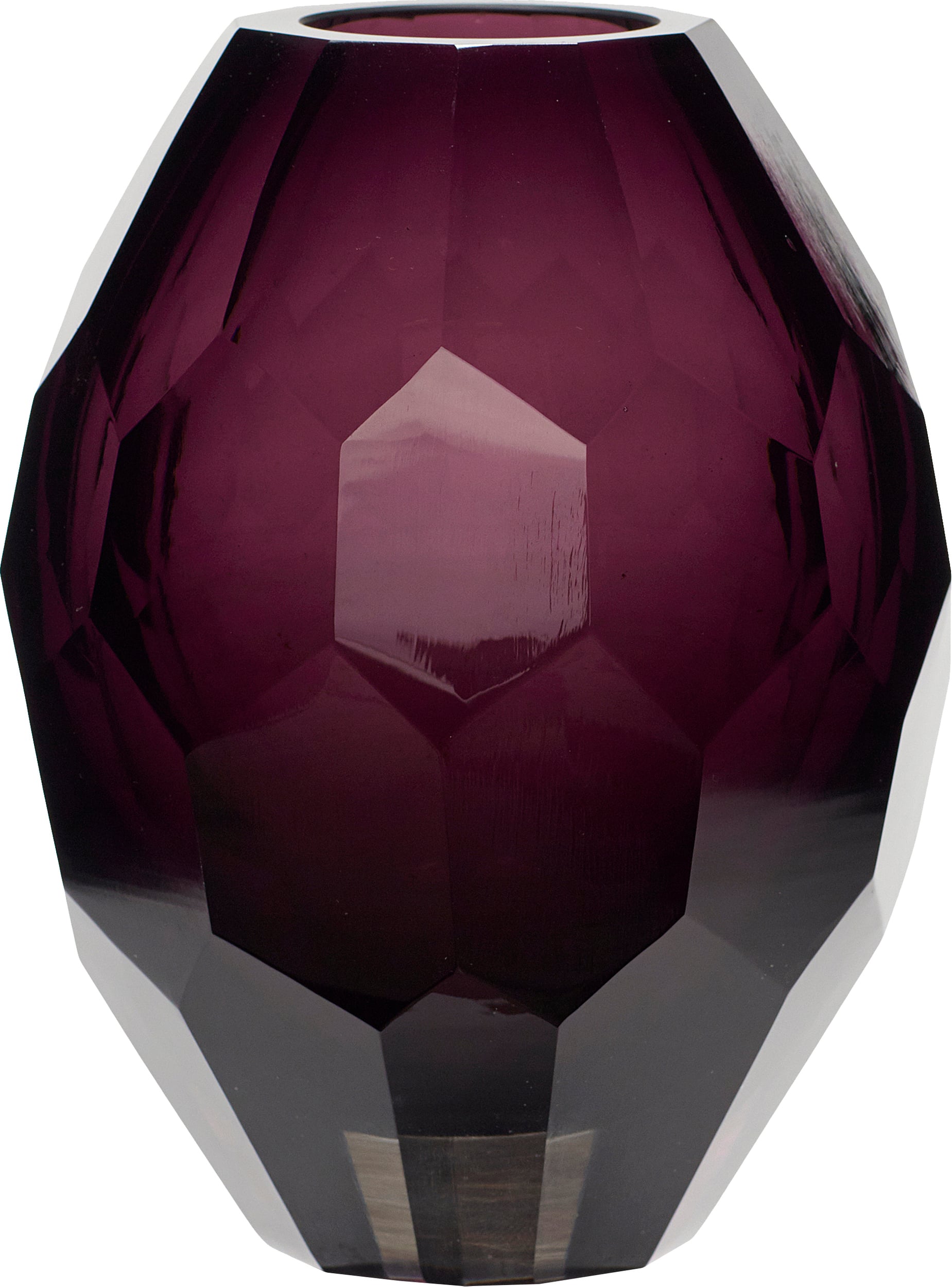 Hübsch Vase violett facettiert
