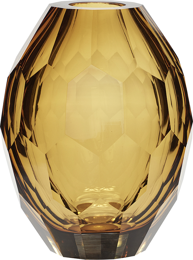 Hübsch Vaza, jantarna, s fasetami